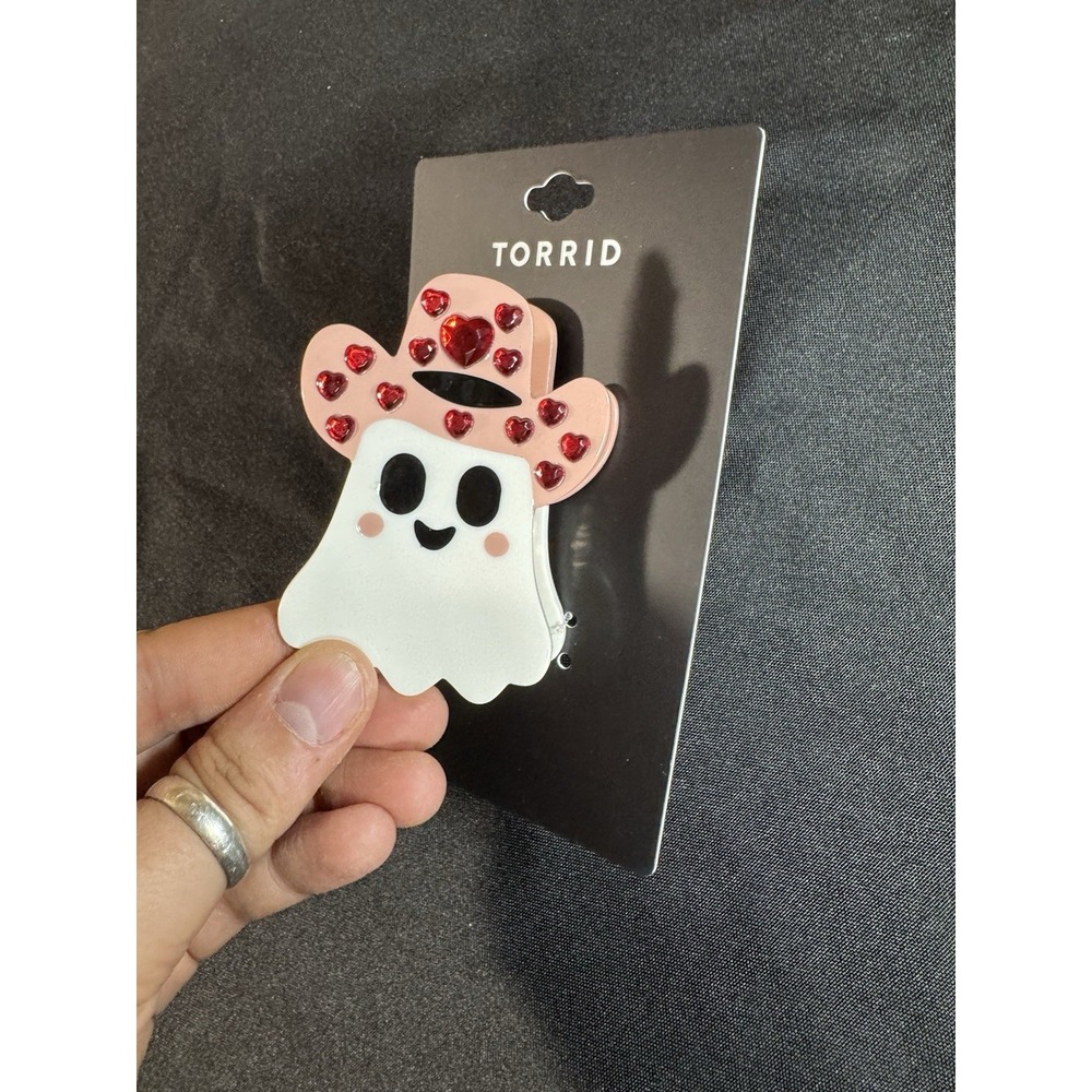 Torrid NWT Acrylic GHOST Vday Hair Claw Clip